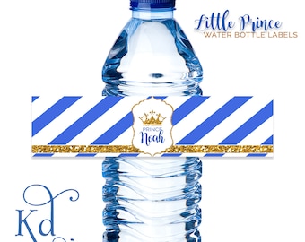 A Little Prince Baby Shower - Water Bottle Label - Printable