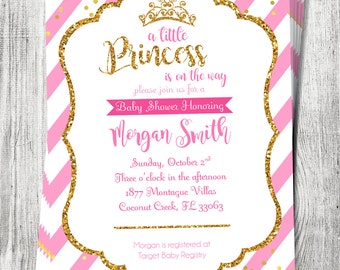 A little Princess Baby Shower Invite - Printable