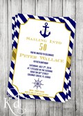 Nautical Theme Birthday Party Invite (40, 50, 60...) - Printable product logo