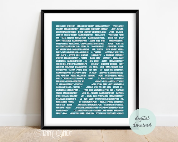 Keuka Lake Art | Keuka Lake Gifts | Keuka Lake Prints | Finger Lakes | Upstate NY | Keuka Wine | Keuka Blue | Instant Digital Download