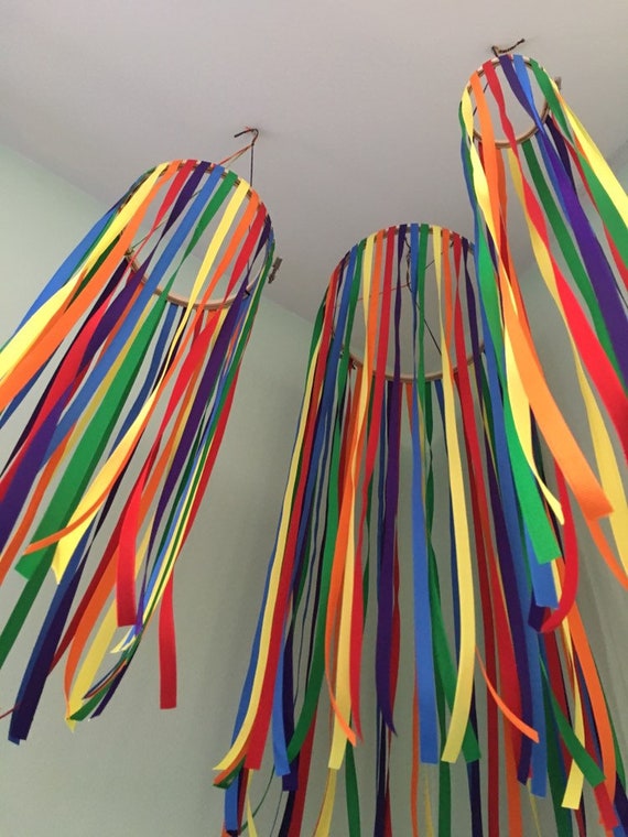 Rainbow Ribbon Hanging Mobile 