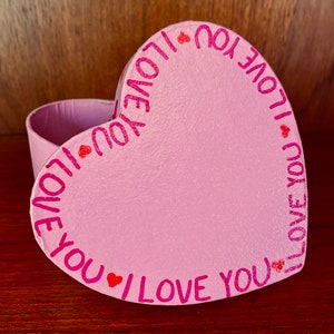 Valentines Day Heart Shaped Hand Decorated Pink Trinket Jewelry Gift Box image 8