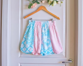 Vintage Terry Cloth Shorts | Reworked Towel Beachwear | Pastel Pink Blue Clothing | Retro Summer Loungewear