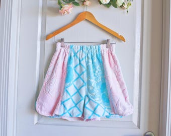 Patchwork Terry Towel Shorts | Upcycled Boho Beachwear