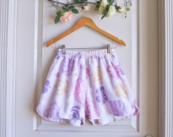 Vintage Towel Shorts  |  Reworked Handmade Pastel Terry Cloth Beach Cover Up
