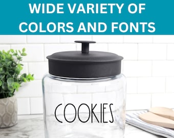 Custom Pantry Labels: Vinyl Decals for Canisters