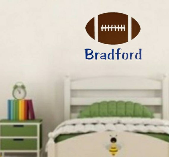 Custom Wall Decal Football Wall Decor Decal For Boys Room Childrens Bedroom Decor Custom Name Decal Football Wall Decal Football Decal