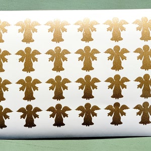 40 Angel Stickers: Glitter Vinyl Decals for Christmas, Baptism