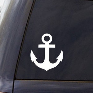 Anchor Car Window Decal: Nautical Decor Sticker
