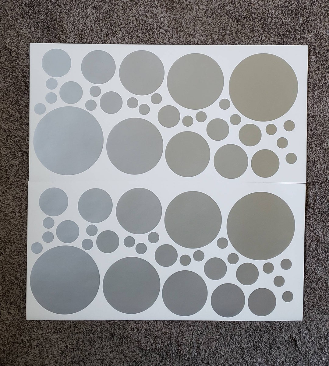 Silver Wall Decal, Metallic Wall Decal, Silver Wall Decor, Silver Circle, Gold Metallic Decals