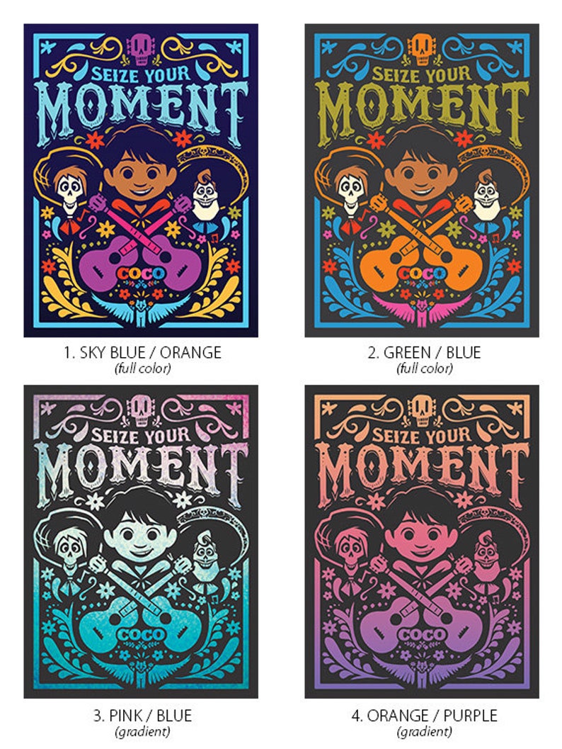 Disney Coco Seize Your Moment Poster: 12x16 Art Print | Etsy