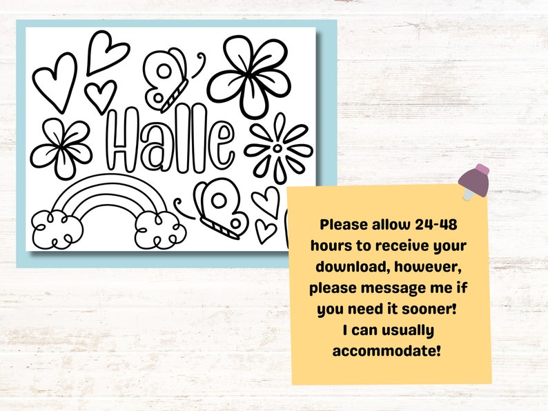 Custom Coloring Sheet for Kids Personalized Coloring Kids - Etsy