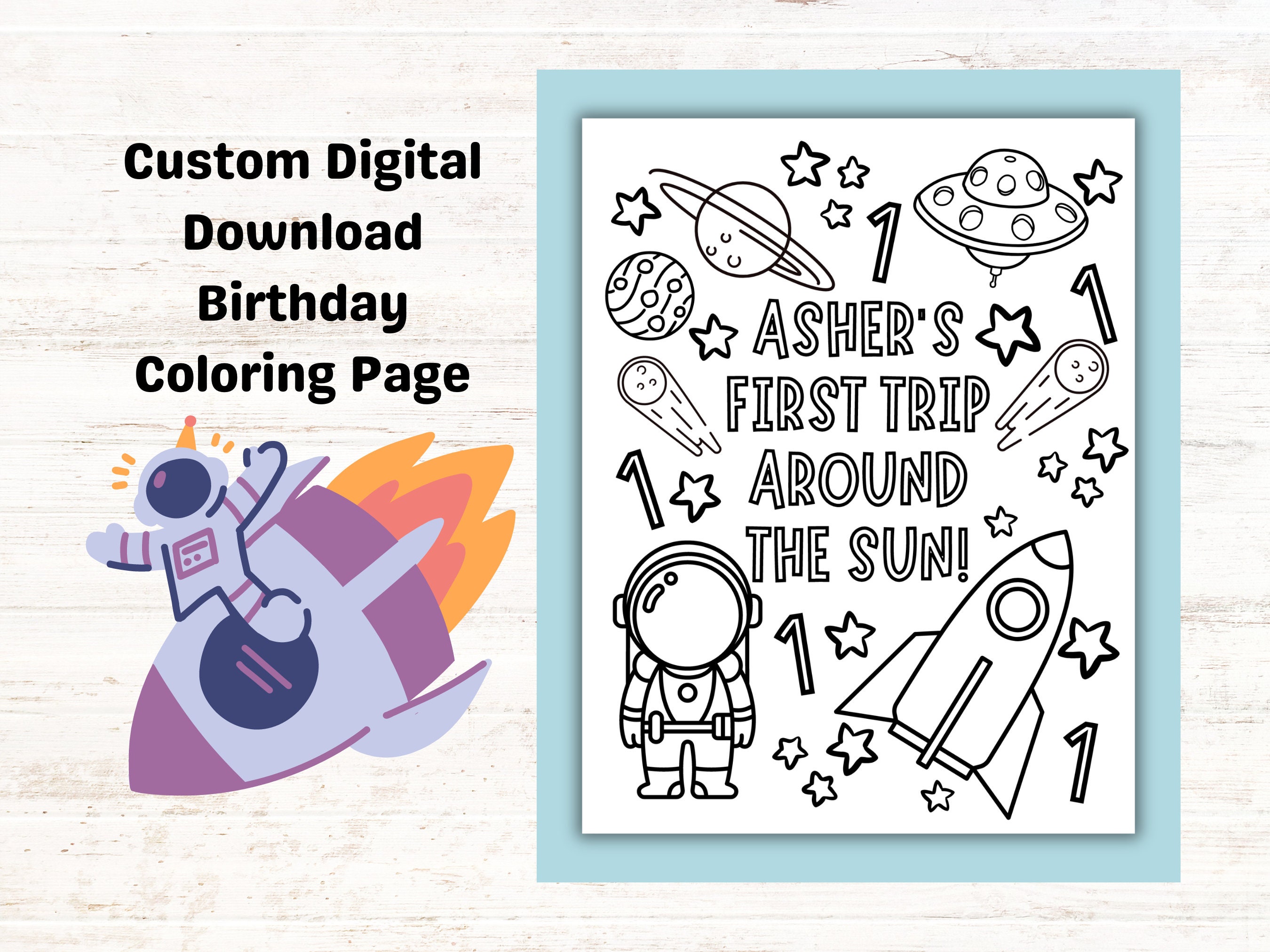 37 Bright & Fun Sun Crafts for Kids 24 Custom My First Trip Around the Sun Coloring Page for Kids Birthday…