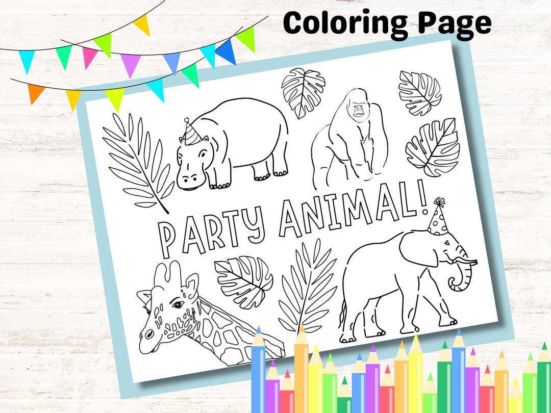 10 Party Animal Coloring Pages: Unleash Your Inner Artist and Celebrate the Animal Kingdom