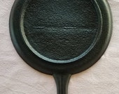 Antique Solid Handle Gatemark Griddle with Heat Ring Cast Iron Skillet Cleaned Seasoned