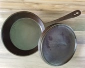 Antique Cast Iron 3-legged 12 inch Spider Skillet with Inset Lid Cleaned and Seasoned
