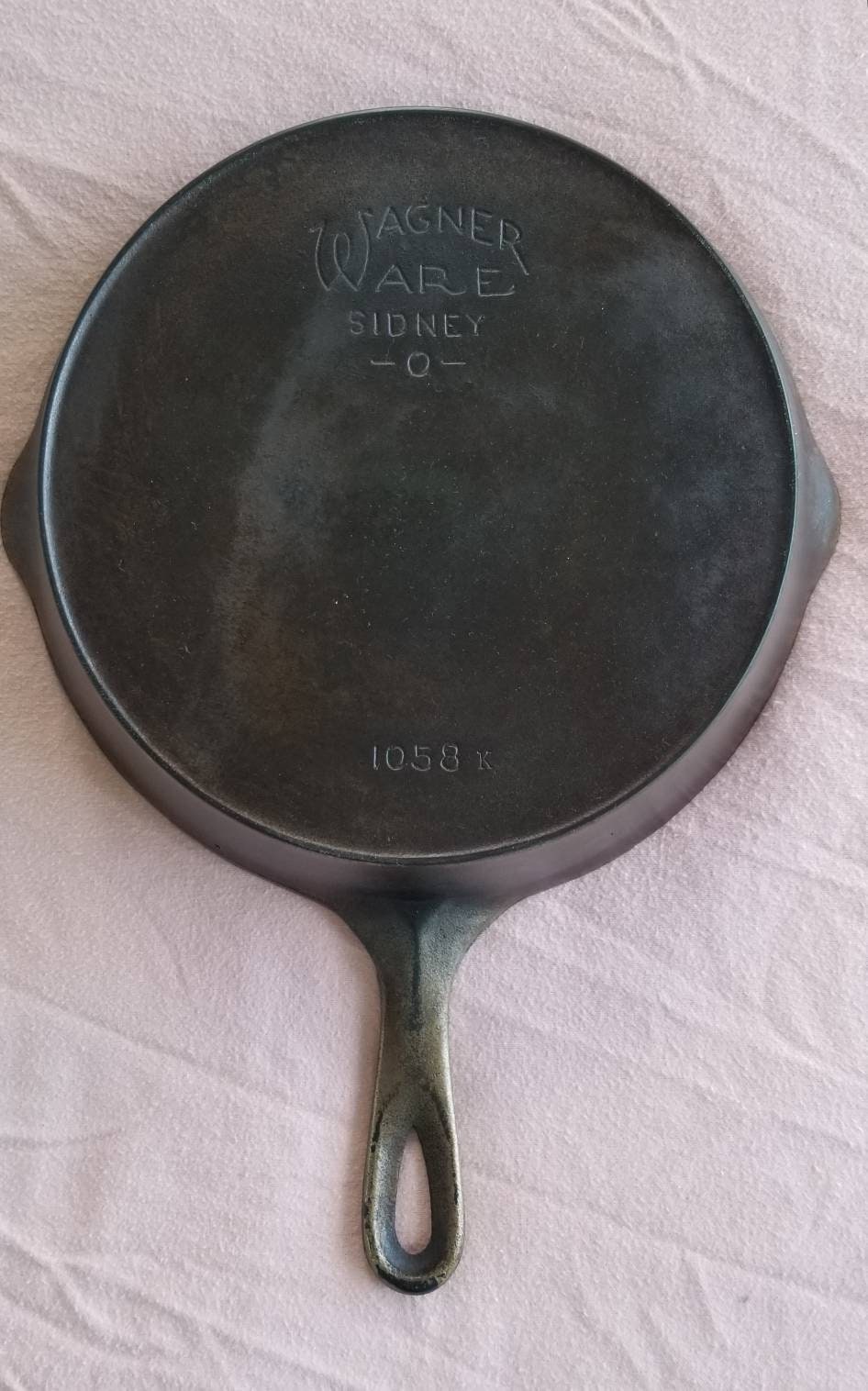 Vintage #8 Wagner Ware Sidney -O- Cast Iron Skillet 1058I Large 10 Frying  Pan