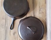 Iron Mountain 8 Chicken Fryer with Lid Cast Iron Skillet Pot Cleaned Seasoned