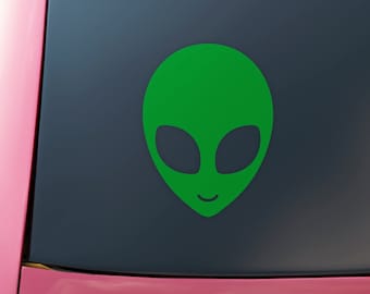 Alien Head Vinyl Decal – Car, Truck, Laptop, Mug
