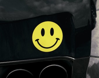 Smiling Face Emoji Vinyl Decal – Laptop, Car, Tumbler Sticker