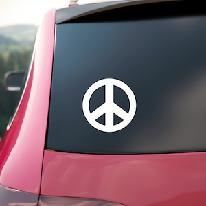 PEACE SIGN DECAL - Transfer Sticker voor waterflessen, tumblers, laptops, telefoons, tablets, notebooks, tijdschriften, auto's, ramen, spiegels, enz.