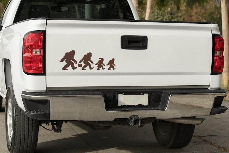 Sasquatch Family Decals - Bigfoot Car, Truck, Laptop Stickers image 1