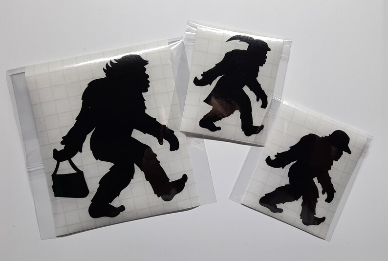 Sasquatch Family Decals - Bigfoot Car, Truck, Laptop Stickers image 6