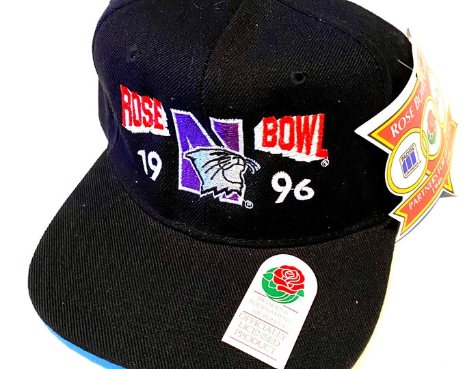 Vintage Deadstock Northwestern Wildcats 1996 Rose Bowl NCAA Snapback Hat