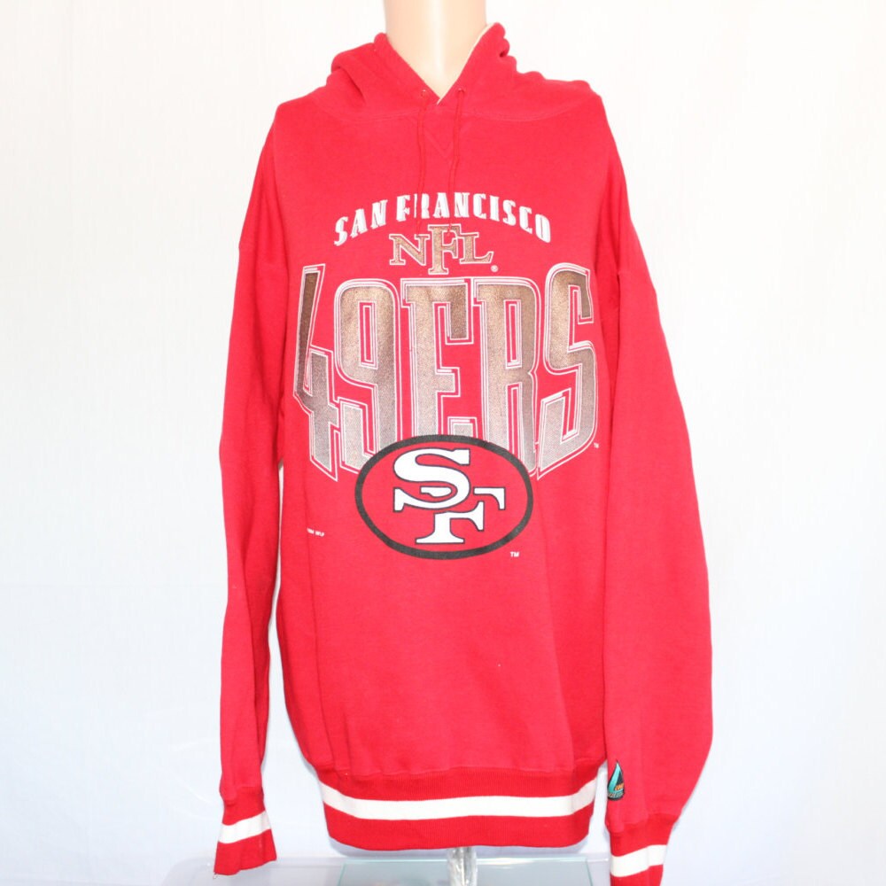 90'S Lee SPORT NFL San Francisco 49ers Sweatshirt, Men's Size XL unclear red type Vintage Second Hand