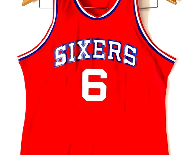 Vintage Philadelphia 76ers Julius Erving Sand-Knit NBA Jersey M