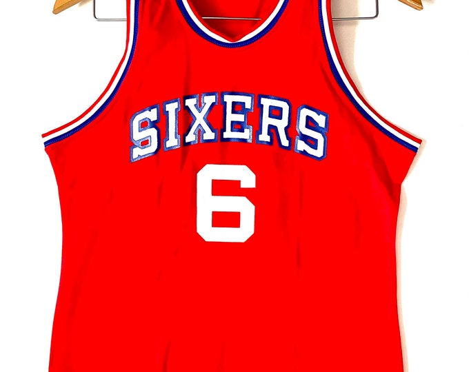 Vintage Philadelphia 76ers Julius Erving Sand-Knit NBA Jersey L