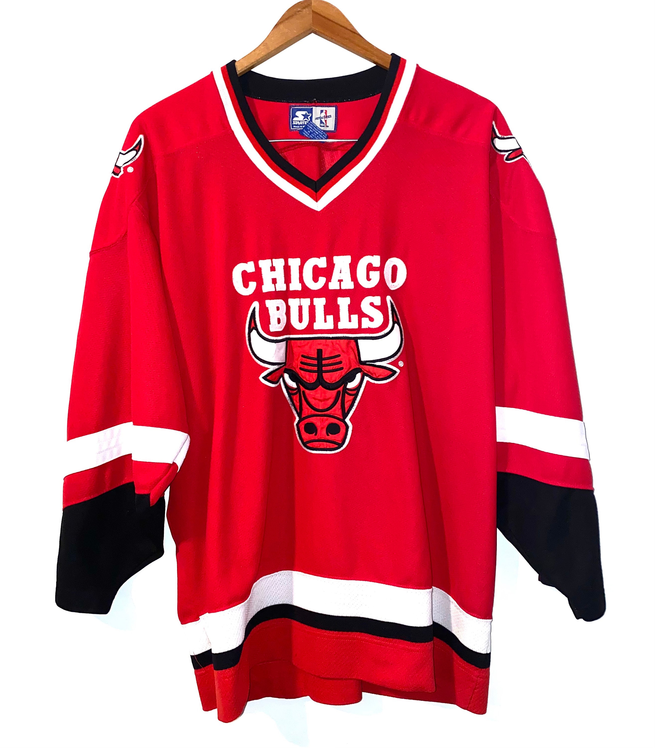Vintage Chicago Bulls STARTER Hockey Jersey L