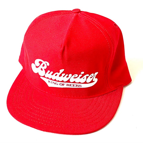 Vintage Budweiser Beer Script Snapback Hat