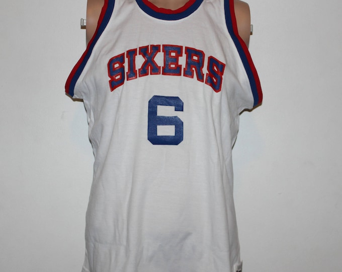 Vintage Philadelphia 76ers Julius Erving Sand-Knit NBA Jersey M