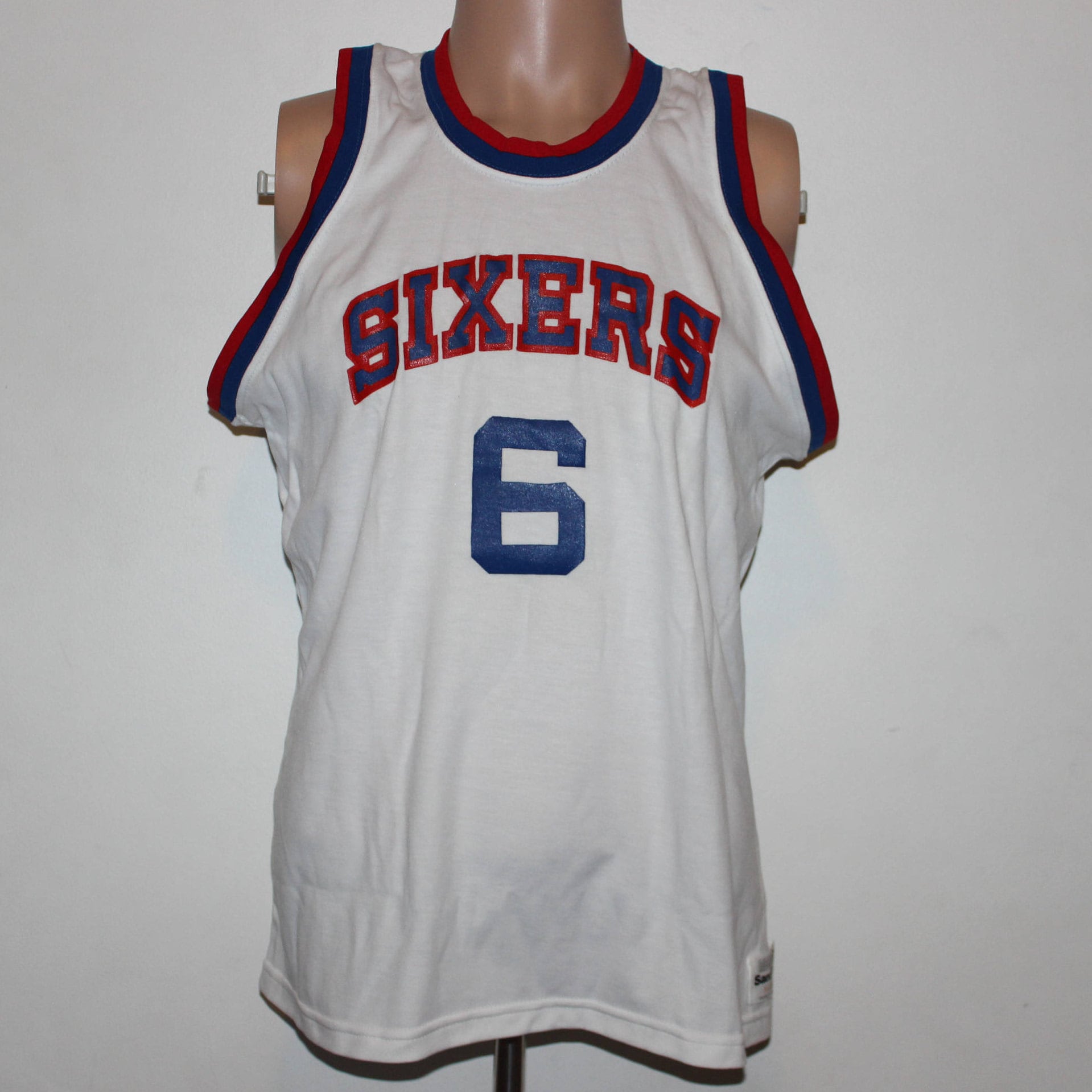 NBA 76ers 6 Julius Erving Blue Throwback Men Jersey