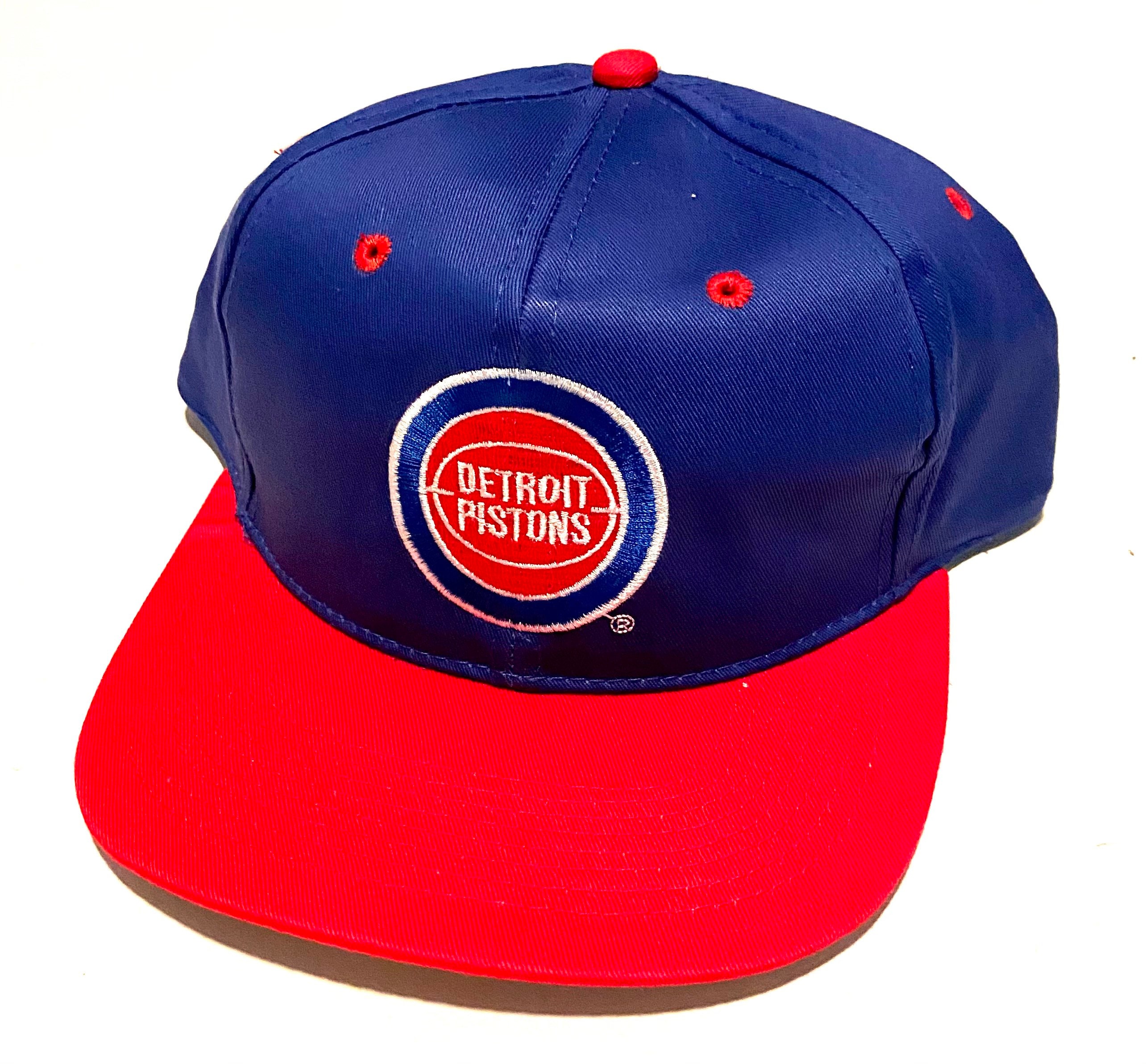 NWOT Vintage DETROIT PISTONS Old Logo Adjustable Snapback Hat Sm/Med By GCC