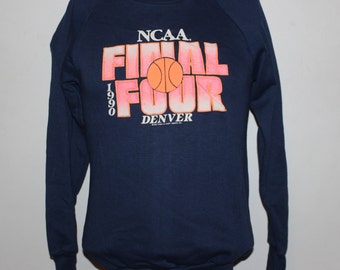 Vintage Deadstock 1990 Final Four Denver NCAA Crewneck Sweatshirt Youth L