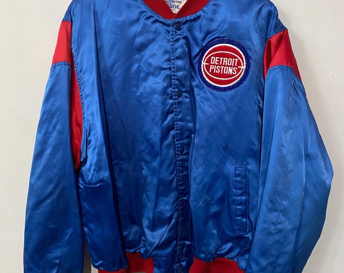 Vintage Detroit Pistons Chalk Line Satin Jacket