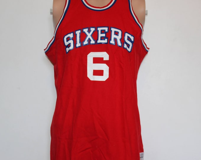 Vintage Philadelphia 76ers Julius Erving Sand-Knit NBA Jersey M