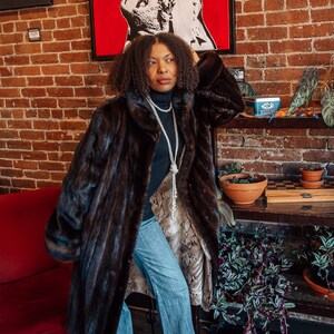 Classic Brown Mink Fur Coat - Full Length