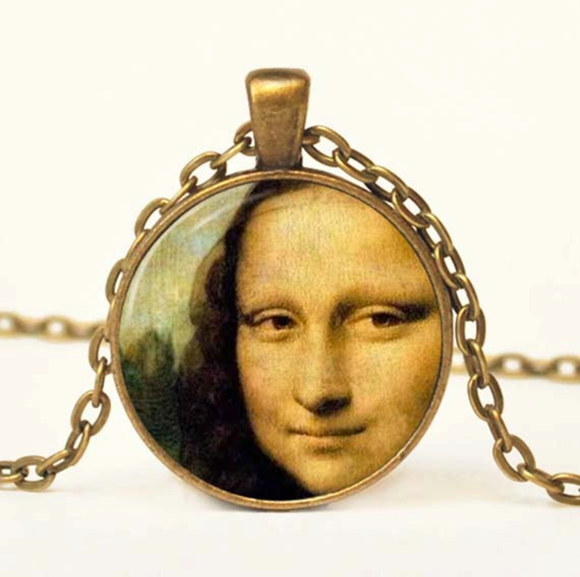 Mona Lisa Pendant Fine Art Pendant Fine Art Necklace Mona Etsy