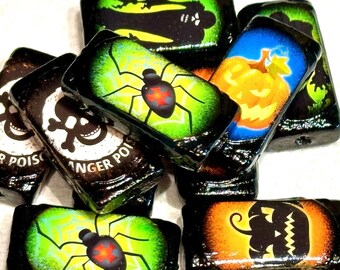 Halloween Bamboo tile beads
