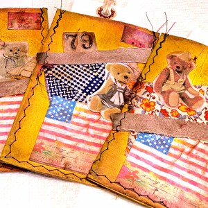Junk Journal Pockets with Tags- Faux Leather