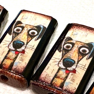 Rectangle Dog Focal Beads