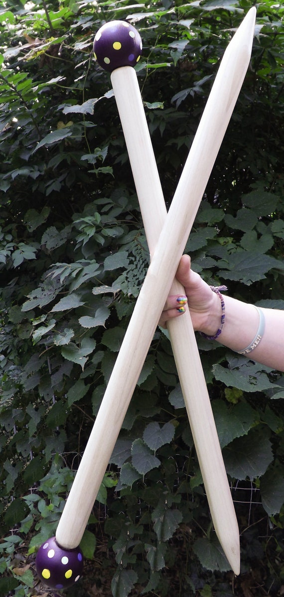 Large 24Knitting Needles Huge Needles Giant Knitting Etsy