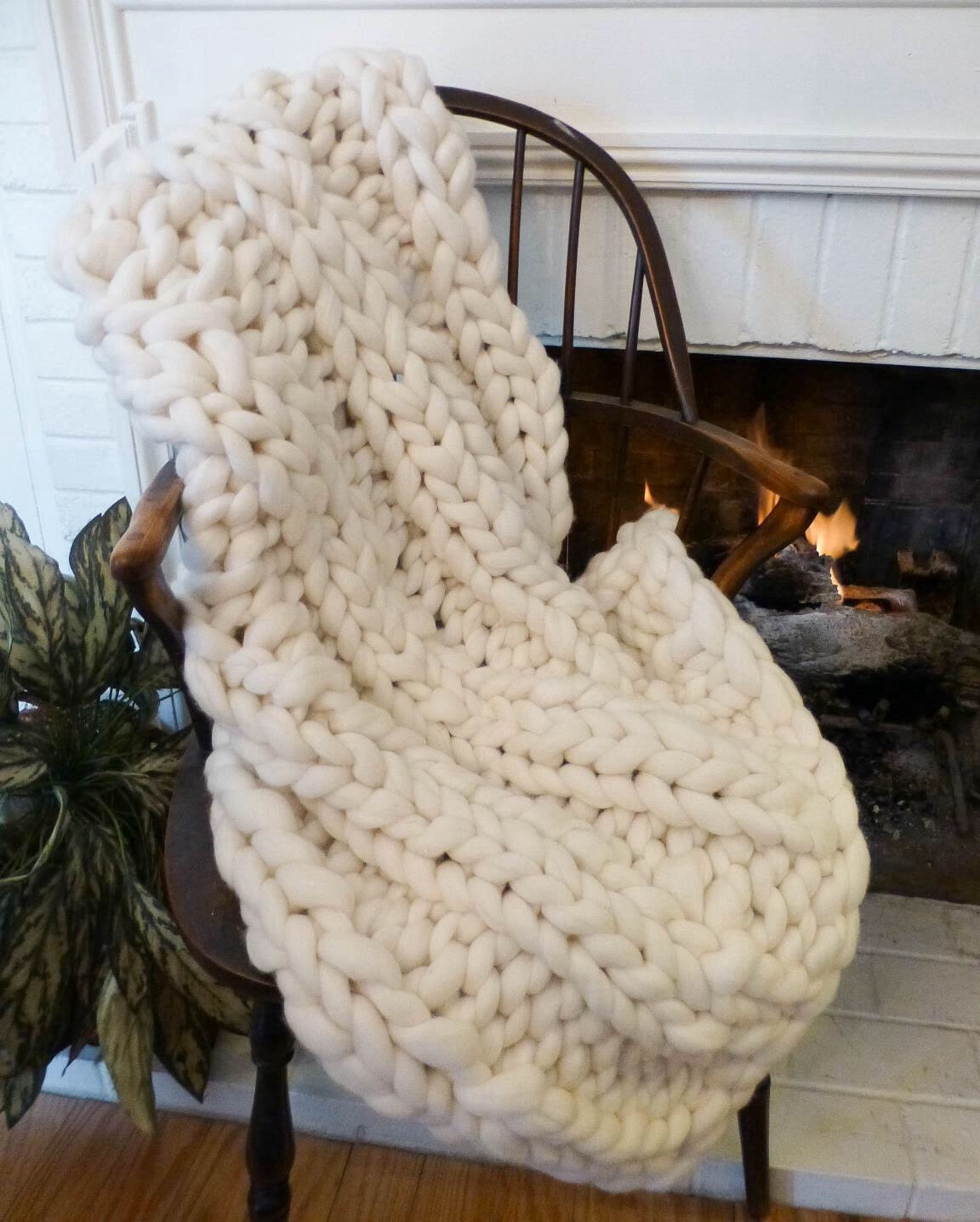 Chunky Blanket 32x48 Pure Merino Wool knit blanket throw Etsy