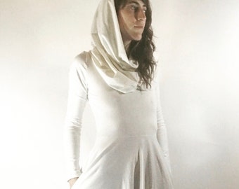 Hemp Dress - plant dyed - Forager Dress - Organic Cotton and Hemp Cowl Neck