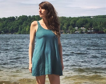 Hemp Dress - Flow - Solids XLong Tank - Organic Cotton & Hemp, Plant Dyes