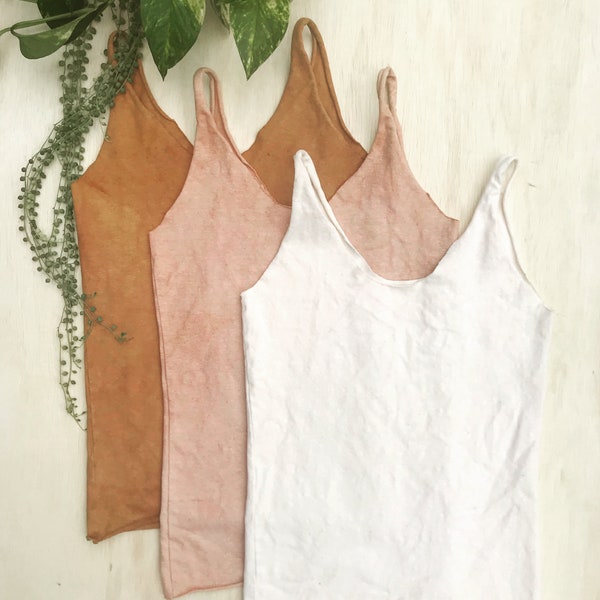 Organic Cotton & Hemp Tank - Solids Tank - Organic Cotton and Hemp, Plant Dyes