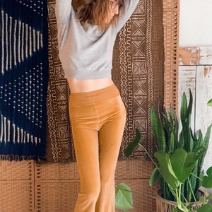 Funk Me Up Bells - Organic Cotton Velour bell bottom Pant - plant dyed